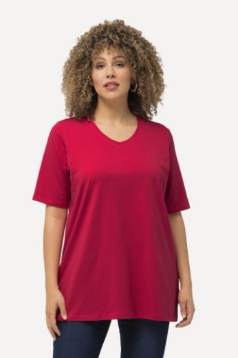 Plus size veliki brojevi Majica V izreza A kroja kratkih rukava za punije