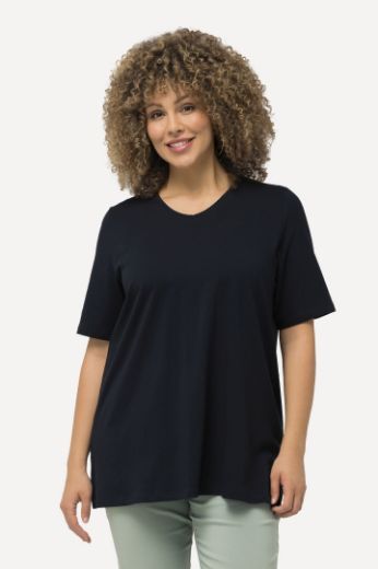Plus size veliki brojevi Majica V izreza A kroja kratkih rukava za punije
