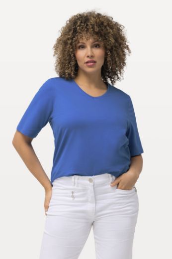 Plus size veliki brojevi Majica V izreza A kroja kratkih rukava za punije