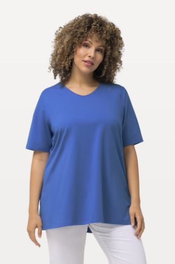 Plus size veliki brojevi Majica V izreza A kroja kratkih rukava za punije