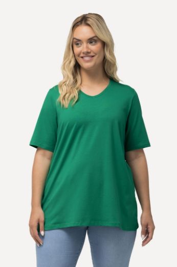 Plus size veliki brojevi Majica V izreza A kroja kratkih rukava za punije