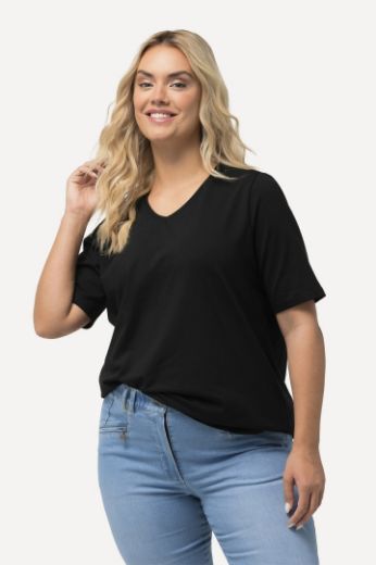 Plus size veliki brojevi Majica V izreza A kroja kratkih rukava za punije