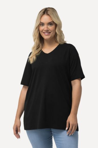Plus size veliki brojevi Majica V izreza A kroja kratkih rukava za punije