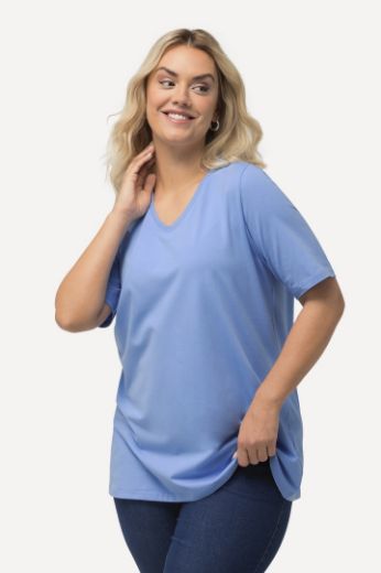 Plus size veliki brojevi Majica V izreza A kroja kratkih rukava za punije
