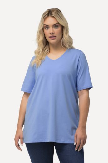 Plus size veliki brojevi Majica V izreza A kroja kratkih rukava za punije