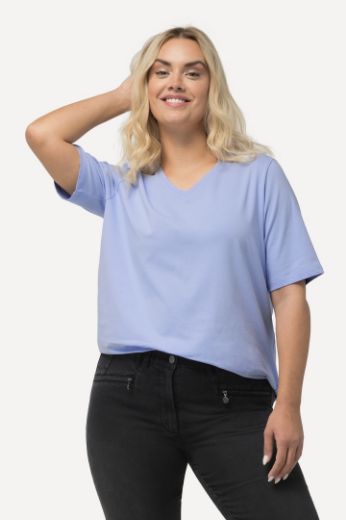 Plus size veliki brojevi Majica V izreza A kroja kratkih rukava za punije