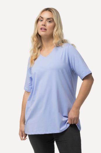 Plus size veliki brojevi Majica V izreza A kroja kratkih rukava za punije
