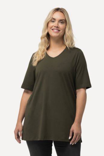 Plus size veliki brojevi Majica V izreza A kroja kratkih rukava za punije