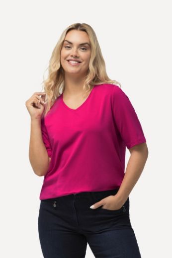 Plus size veliki brojevi Majica V izreza A kroja kratkih rukava za punije