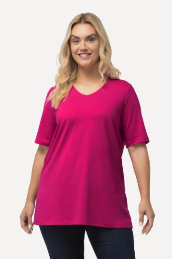 Plus size veliki brojevi Majica V izreza A kroja kratkih rukava za punije