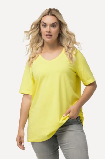 Plus size veliki brojevi Majica V izreza A kroja kratkih rukava za punije