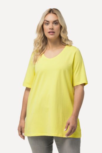 Plus size veliki brojevi Majica V izreza A kroja kratkih rukava za punije
