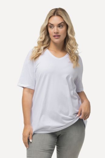 Plus size veliki brojevi Majica V izreza A kroja kratkih rukava za punije