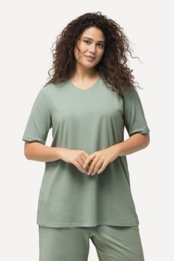 Plus size veliki brojevi Majica V izreza A kroja kratkih rukava za punije