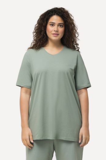 Plus size veliki brojevi Majica V izreza A kroja kratkih rukava za punije