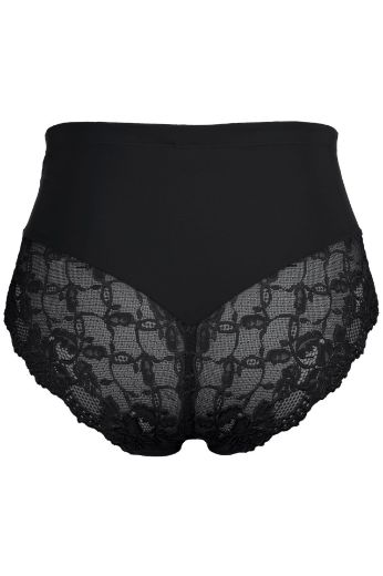 Plus size veliki brojevi Gaćice visokog struka s dodatkom ukrasne čipke za punije