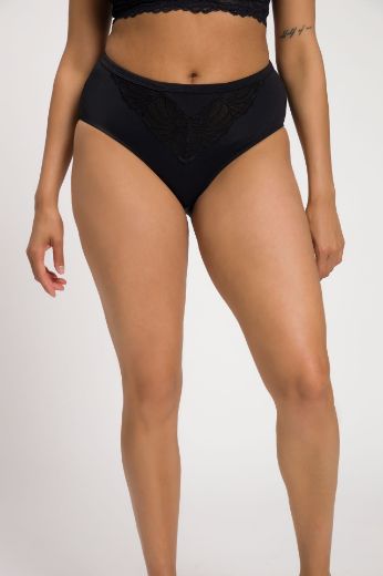 Plus size veliki brojevi Gaćice od mikrofibre s dodatkom ukrasne čipke za punije