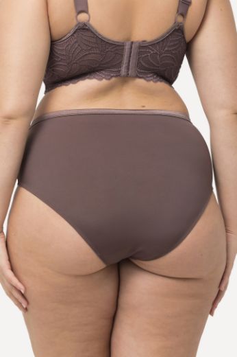 Plus size veliki brojevi Gaćice od mikrofibre s dodatkom ukrasne čipke za punije