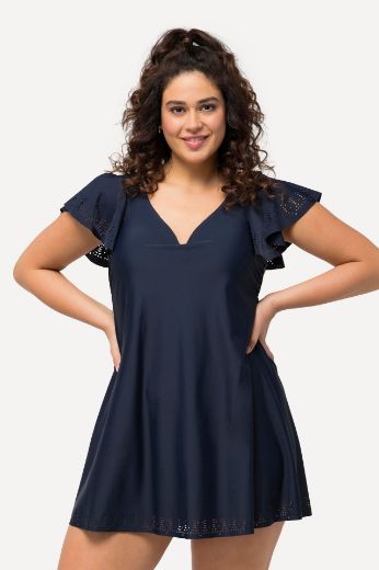 Plus size veliki brojevi Kupaći kostim haljina s rukavima za punije