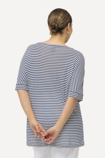 Plus size veliki brojevi Majica kratkih rukava na pruge za punije