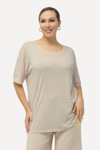 Plus size veliki brojevi Majica kratkih rukava na pruge za punije