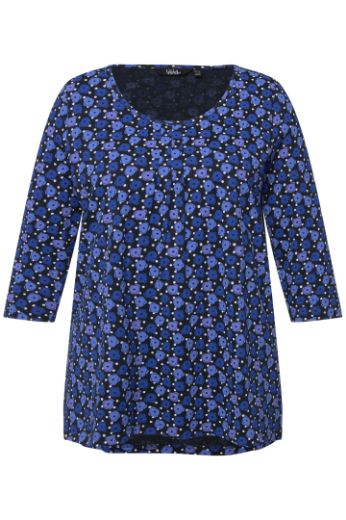 Plus size veliki brojevi Majica  cvjetnog printa 3/4 rukavi za punije