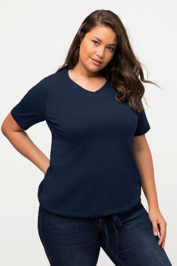 Plus size veliki brojevi Majica kratkih rukava V ovratnika za punije