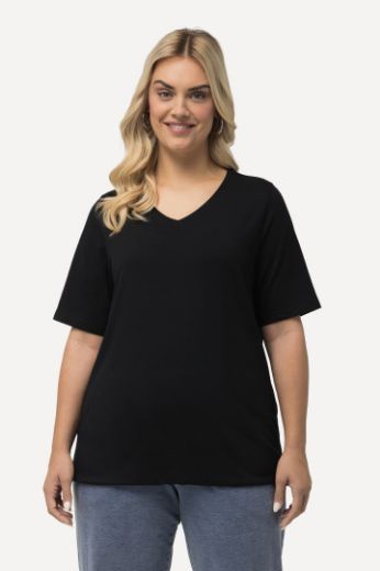 Plus size veliki brojevi Majica kratkih rukava V ovratnika za punije