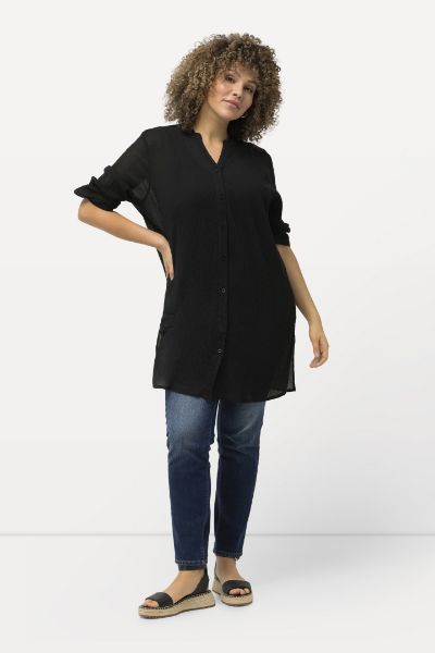 Veliki brojevi Bluza dužeg kroja 3/4 rukavi moda za punije