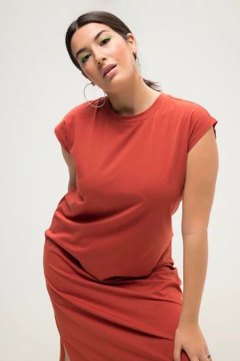 Plus size veliki brojevi Haljina s prorezima spuštenih rukava za punije