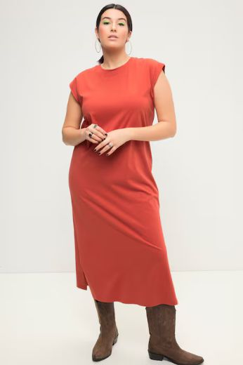 Plus size veliki brojevi Haljina s prorezima spuštenih rukava za punije