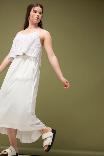 Plus size veliki brojevi Suknja A kroja asimetrična za punije