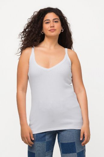 Plus size veliki brojevi Top V ovratnim tanke naramenice za punije