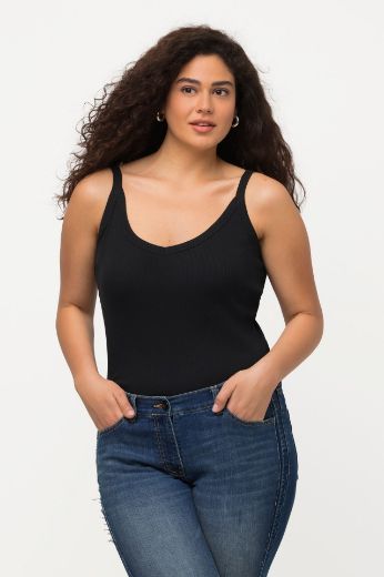 Plus size veliki brojevi Top V ovratnim tanke naramenice za punije