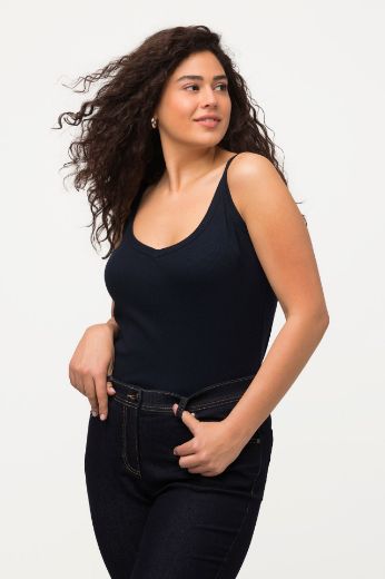 Plus size veliki brojevi Top V ovratnim tanke naramenice za punije
