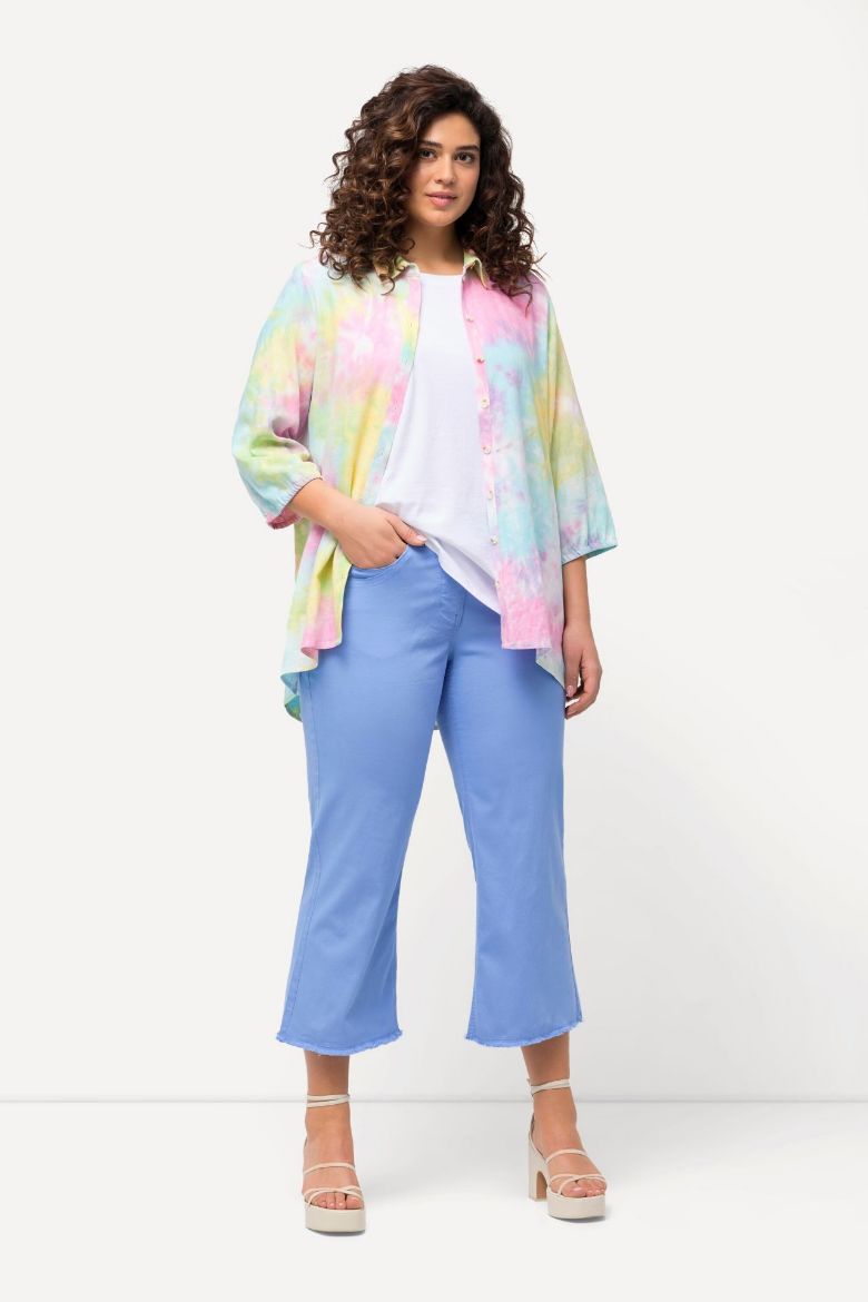 Plus size veliki brojevi Traperice 7/8 šireg kroja nogavica za punije