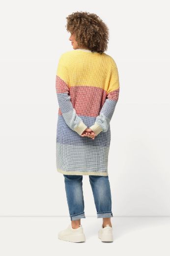 Plus size veliki brojevi Kardigan duži kroj na pruge za punije