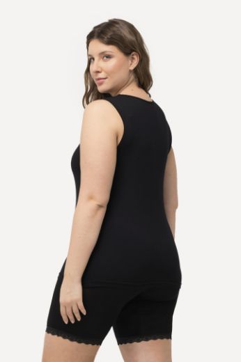 Plus size veliki brojevi Potkošulja s dodatkom ukrasne čipke za punije