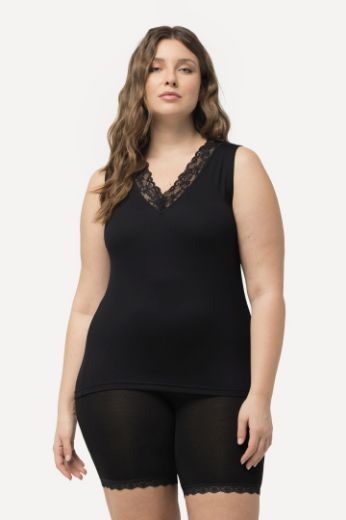 Plus size veliki brojevi Potkošulja s dodatkom ukrasne čipke za punije
