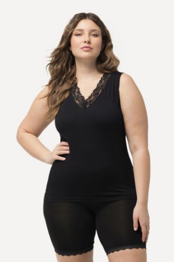 Plus size veliki brojevi Potkošulja s dodatkom ukrasne čipke za punije