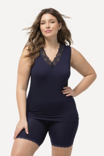 Plus size veliki brojevi Potkošulja s dodatkom ukrasne čipke za punije