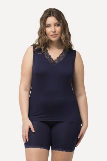 Plus size veliki brojevi Potkošulja s dodatkom ukrasne čipke za punije