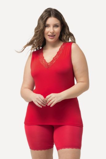 Plus size veliki brojevi Potkošulja s dodatkom ukrasne čipke za punije