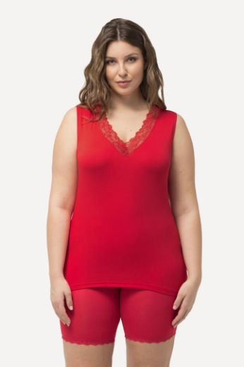 Plus size veliki brojevi Potkošulja s dodatkom ukrasne čipke za punije