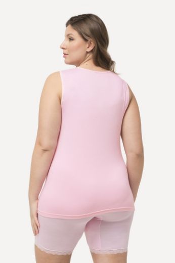 Plus size veliki brojevi Potkošulja s dodatkom ukrasne čipke za punije