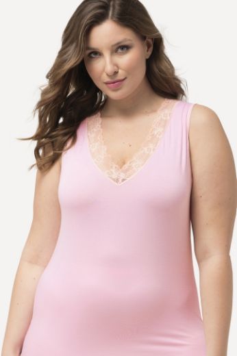 Plus size veliki brojevi Potkošulja s dodatkom ukrasne čipke za punije