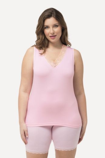 Plus size veliki brojevi Potkošulja s dodatkom ukrasne čipke za punije
