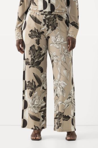 Plus size veliki brojevi Hlače elegante Slinky cvjetnog printa za punije