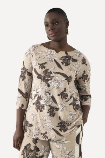 Plus size veliki brojevi Bluza elegantna Slinky cvjetnog printa za punije
