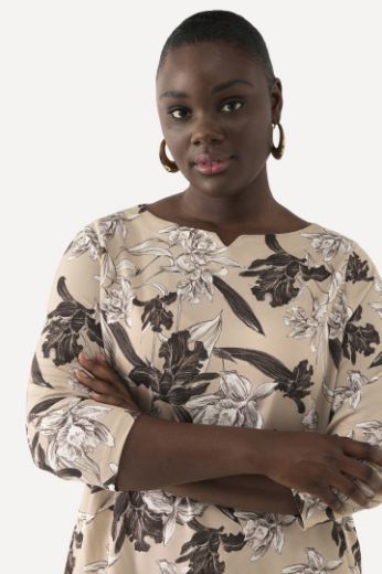 Plus size veliki brojevi Bluza elegantna Slinky cvjetnog printa za punije